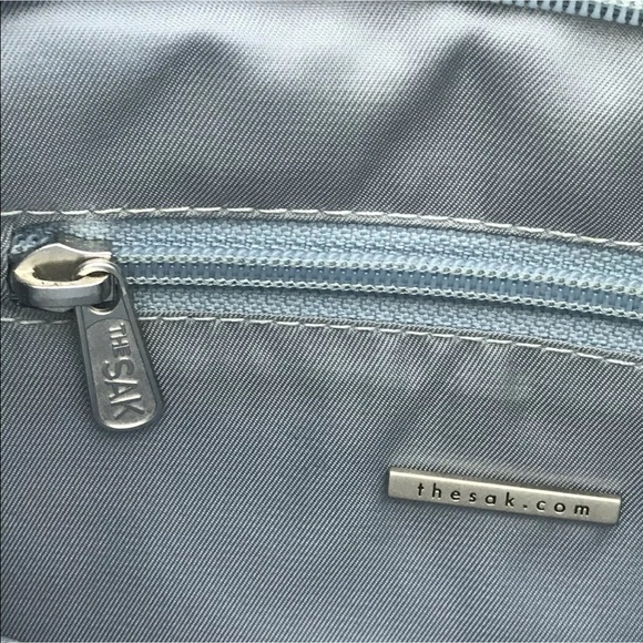 The Sak Crochet Shoulder Purse Handbag Zip Blue - Picture 8 of 8